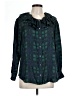 J.Crew Collection 100% Silk Green Long Sleeve Silk Top Size L - photo 1
