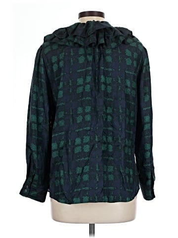 J.Crew Collection Long Sleeve Silk Top (view 2)