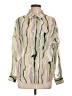 Vrg Grl Stripes Green Long Sleeve Blouse Size 10 - photo 1