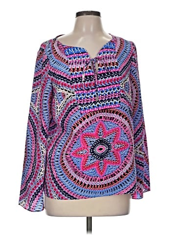 Alice & Trixie Long Sleeve Silk Top (view 1)