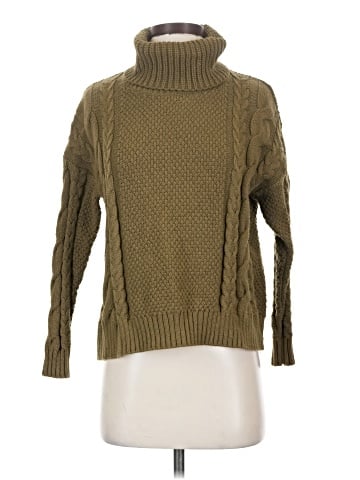 Madewell Cable Turtleneck Sweater (view 1)