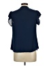 Lily Rain 100% Polyester Blue Short Sleeve Blouse Size L - photo 2