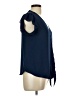 Lily Rain 100% Polyester Blue Short Sleeve Blouse Size L - photo 4