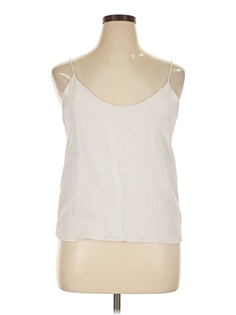 Pre-owned Everlane Sleeveless Silk Top Ivory Halter Neckline Tops