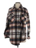 Fornia Plaid Brown Coat Size S - photo 1