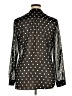 Nordstrom 100% Polyester Polka Dots Black Long Sleeve Blouse Size XL - photo 2