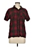 Empyre Plaid Red Short Sleeve Button-Down Shirt Size M - photo 1