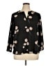 Daniel Rainn Floral Black 3/4 Sleeve Blouse Size XL - photo 1