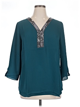 Jm Collection 3/4 Sleeve T Shirt