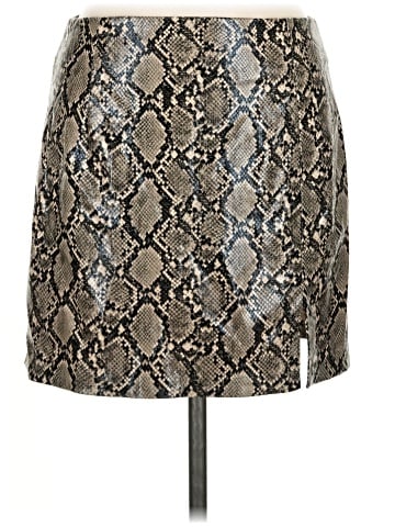 Zara Faux Leather Skirt (view 1)