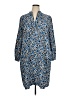 Ann Taylor 100% Polyester Blue Casual Dress Size XL - photo 1