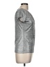 Worthington Metallic Silver Short Sleeve Top Size M (petite) - photo 4