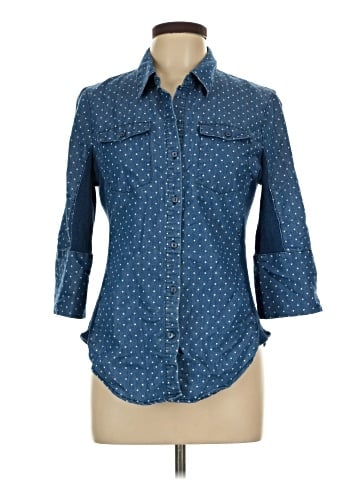 Ci Sono 3/4 Sleeve Button-Down Shirt (view 1)