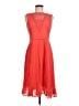 Warehouse 100% Polyester Orange Cocktail Dress Size 8 - photo 1