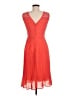 Warehouse 100% Polyester Orange Cocktail Dress Size 8 - photo 2