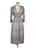 Alice + Olivia Metallic Silver Casual Dress Size 6 - photo 1