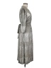 Alice + Olivia Metallic Silver Casual Dress Size 6 - photo 4