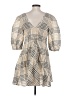 Ganni Plaid Tan Casual Dress Size EU 36 / US 6 - photo 2