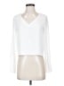 Babaton 100% Polyester Solid Ivory Long Sleeve Blouse Size XS - photo 1