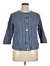 Cj Banks 100% Cotton Blue Cardigan Size 0X - photo 1