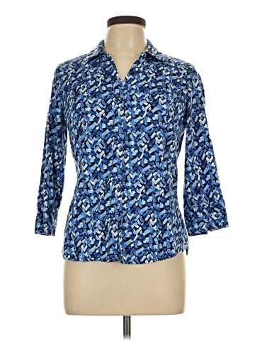 Dana Buchman 3/4 Sleeve Button-Down Shirt (view 1)