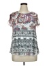 Sundance Silver Short Sleeve Blouse Size XL - photo 1