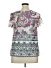 Sundance Silver Short Sleeve Blouse Size XL - photo 2