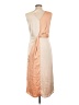 MOTF 100% Polyester Solid Tan Casual Dress Size L - photo 2