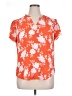 41Hawthorn 100% Polyester Orange Short Sleeve Blouse Size XL - photo 1