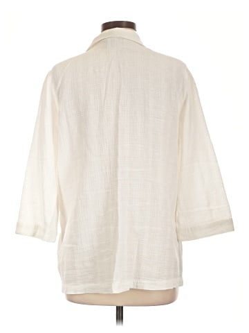 Magaschoni 3/4 Sleeve Button-Down Shirt (view 2)