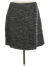 Ann Taylor LOFT 100% Polyester Chevron-herringbone Gray Casual Skirt Size 8 (petite) - photo 1
