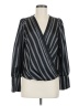 Halogen 100% Polyester Black Long Sleeve Blouse Size M - photo 1