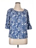 MICHAEL Michael Kors Blue 3/4 Sleeve Blouse Size XL - photo 1