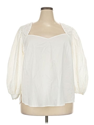 ELOQUII Elements 3/4 Sleeve Blouse (view 1)