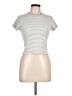 Uniqlo Stripes Silver Short Sleeve Turtleneck Size L - photo 1