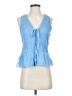 1.State 100% Polyester Blue Sleeveless Blouse Size S - photo 1