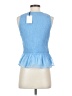1.State 100% Polyester Blue Sleeveless Blouse Size S - photo 2
