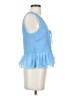 1.State 100% Polyester Blue Sleeveless Blouse Size S - photo 4