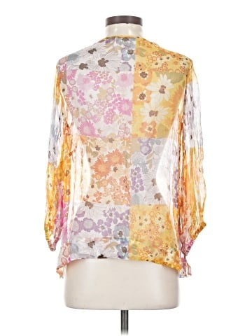Jade by Johnny Was 3/4 Sleeve Silk Top (view 2)