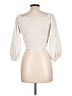 Hers & Mine 100% Polyester Ivory 3/4 Sleeve Blouse Size L - photo 2