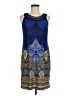 Sandra Darren Paisley Blue Cocktail Dress Size 8 (petite) - photo 1