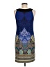 Sandra Darren Paisley Blue Cocktail Dress Size 8 (petite) - photo 2