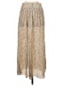 Zara 100% Polyester Animal Print Gold Casual Skirt Size S - photo 2