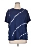 Athleta Tie-dye Blue Short Sleeve T-Shirt Size XL - photo 1