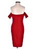 Aidan Mattox 100% Polyester Solid Red Cocktail Dress Size 4 - photo 2