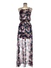 Fate 100% Polyester Floral Blue Cocktail Dress Size M - photo 1