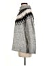 ASPEN Chevron-herringbone Gray Turtleneck Sweater Size M - photo 5
