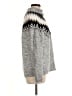ASPEN Chevron-herringbone Gray Turtleneck Sweater Size M - photo 4
