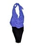Mainstream Color Block Purple Blue One Piece Swimsuit Size 10 - photo 1