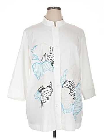 MING WANG Long Sleeve Blouse (view 1)